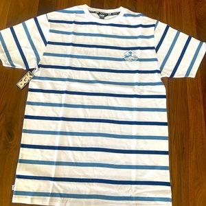 BRAND NEW DGK SHORT SLEVE Blue Stripe “Waves” SHIRT SIZE MEDIUM